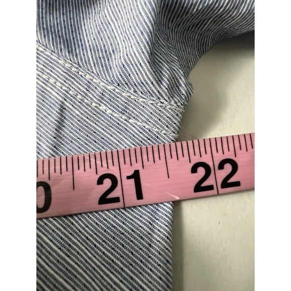 BKE Buckle Men's M Shirt Western Athletic Fit Pearl Snap Blue White‎ Rodeo - Picture 7 of 10